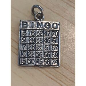 Bingo #game Sterling Silver Jewelry Charm